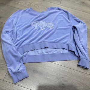 Nike Women's Lavender Cropped Hoodie